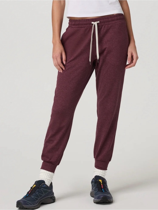 Vuori Pants - Vuori Performance Joggers, Fig Heather, Maroon, Drawstring, Pockets, Sweatpants